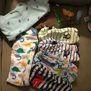 Lot of 7 footed boys zipper sleepers